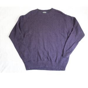 Pendleton Wool Sweater Mens Large Purple Shetland Classic Outdoors Washable USA